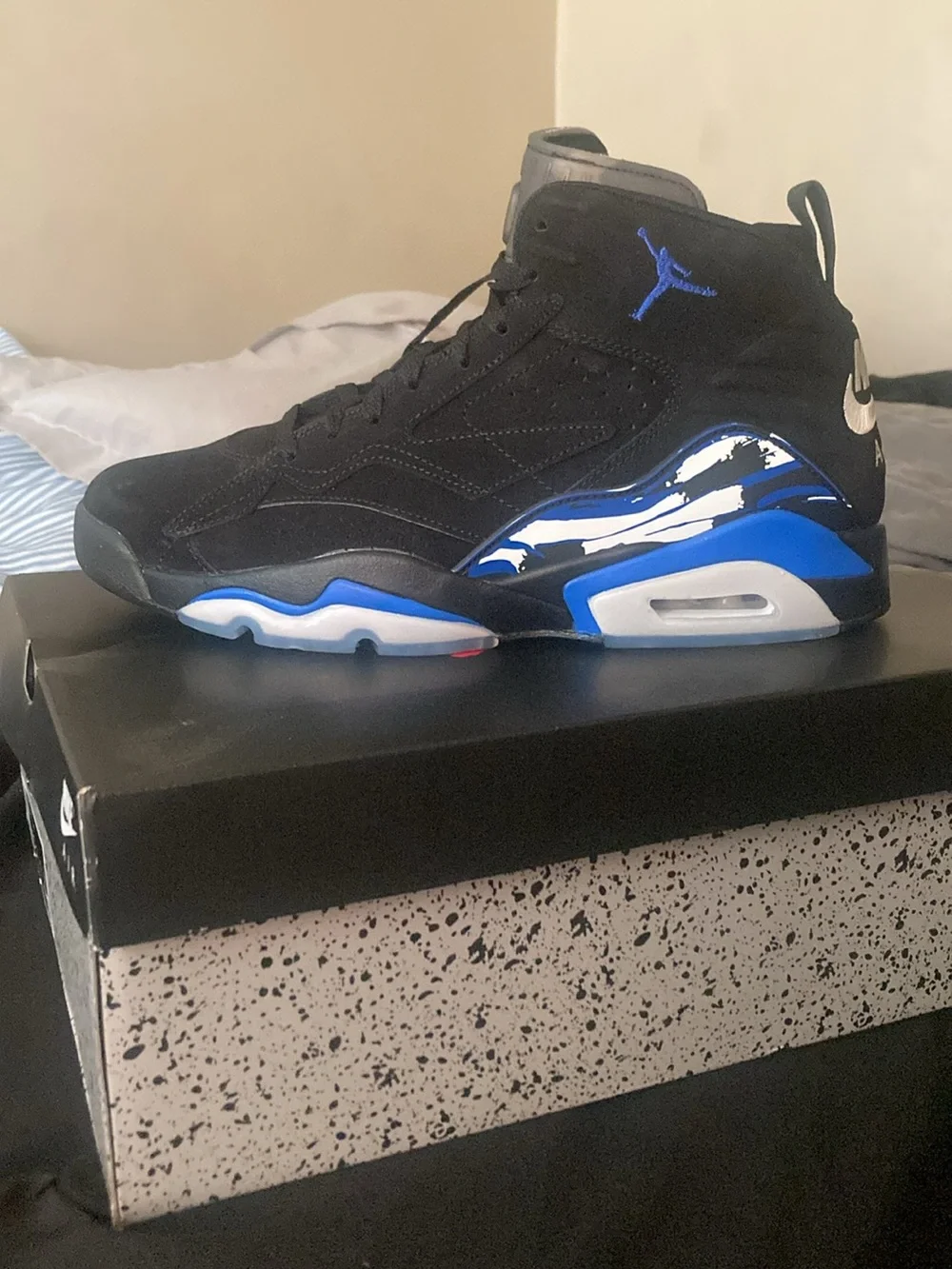 Jordan MVP Box Label - Black / Game Royal / White with Gold Jumpman